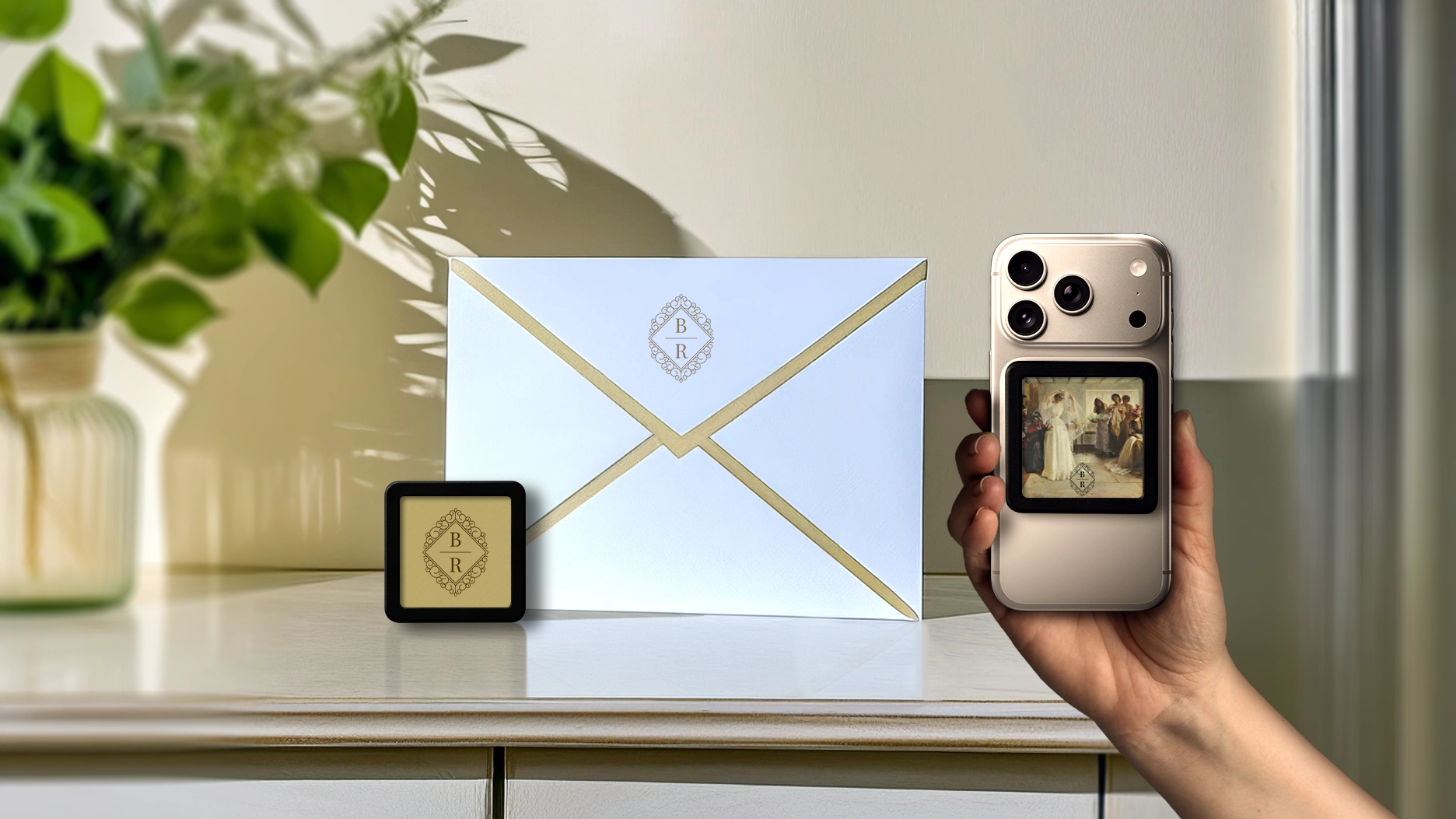 Magnetic Wedding Cards That Open With a Tap